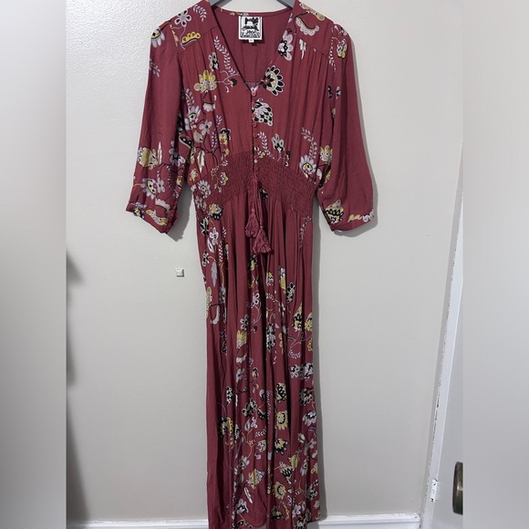 Jaase Indiana Floral Maxi Dress Rust and Floral - Picture 2 of 8